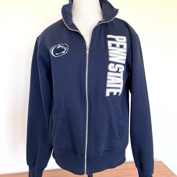 Penn State Zip Up Navy Sweatshirt Jacket - Size Small - Picture 1 of 12
